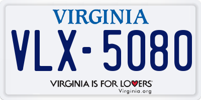 VA license plate VLX5080