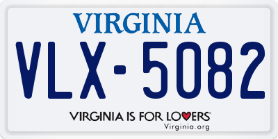 VA license plate VLX5082