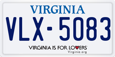 VA license plate VLX5083