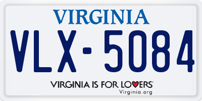 VA license plate VLX5084