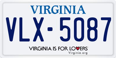 VA license plate VLX5087