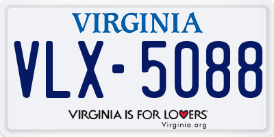 VA license plate VLX5088