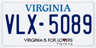 VA license plate VLX5089