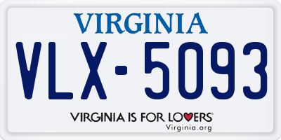 VA license plate VLX5093