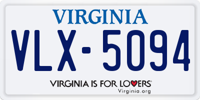 VA license plate VLX5094