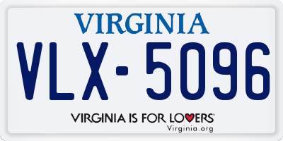 VA license plate VLX5096