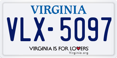 VA license plate VLX5097