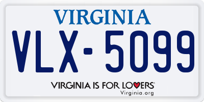 VA license plate VLX5099