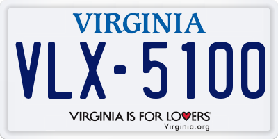 VA license plate VLX5100