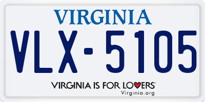 VA license plate VLX5105