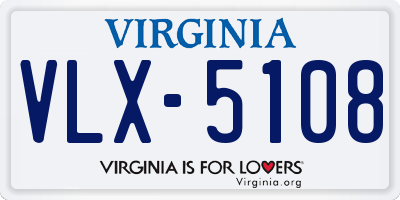 VA license plate VLX5108