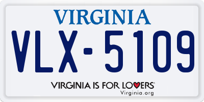 VA license plate VLX5109