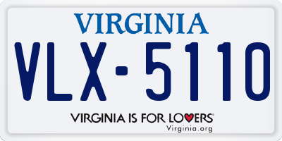 VA license plate VLX5110