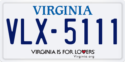 VA license plate VLX5111