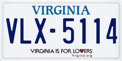 VA license plate VLX5114