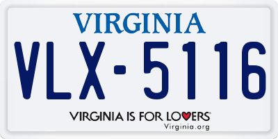 VA license plate VLX5116