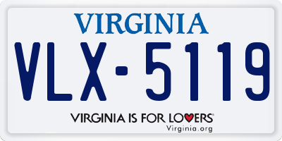 VA license plate VLX5119