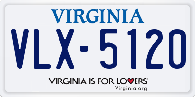 VA license plate VLX5120