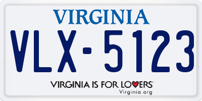 VA license plate VLX5123