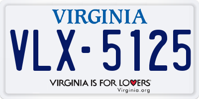 VA license plate VLX5125