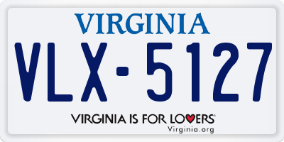 VA license plate VLX5127