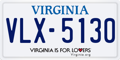 VA license plate VLX5130