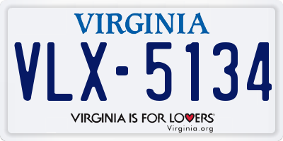 VA license plate VLX5134