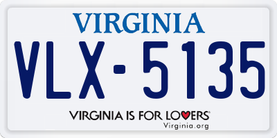 VA license plate VLX5135