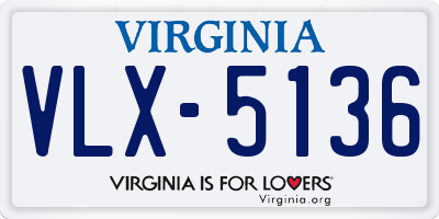 VA license plate VLX5136