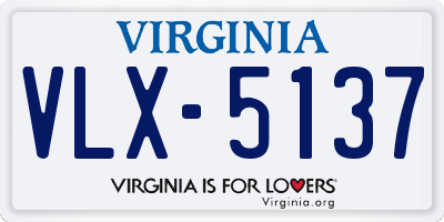 VA license plate VLX5137