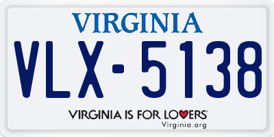 VA license plate VLX5138