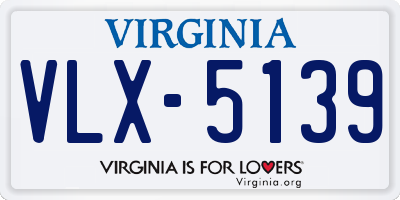 VA license plate VLX5139