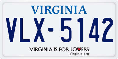 VA license plate VLX5142