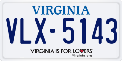 VA license plate VLX5143