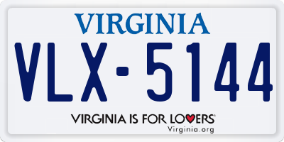 VA license plate VLX5144