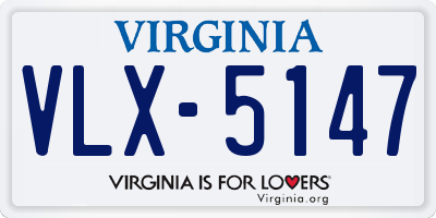 VA license plate VLX5147