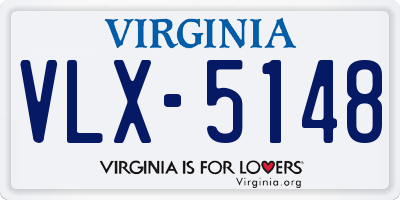 VA license plate VLX5148