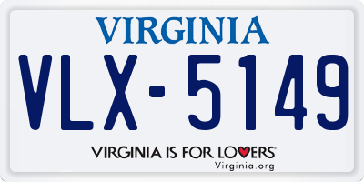 VA license plate VLX5149