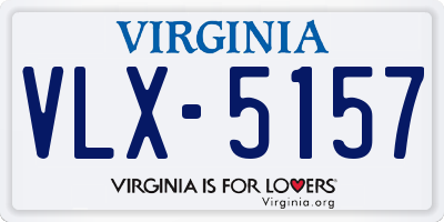 VA license plate VLX5157