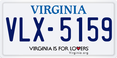 VA license plate VLX5159