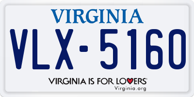 VA license plate VLX5160