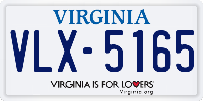 VA license plate VLX5165