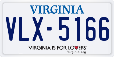 VA license plate VLX5166