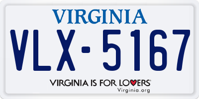 VA license plate VLX5167