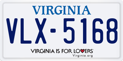 VA license plate VLX5168