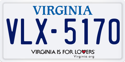 VA license plate VLX5170