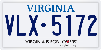 VA license plate VLX5172