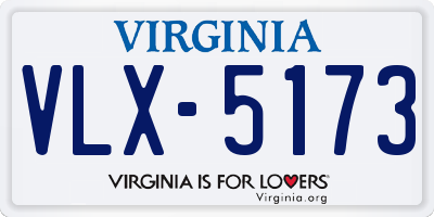 VA license plate VLX5173