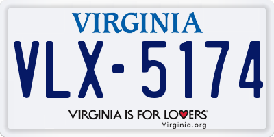 VA license plate VLX5174