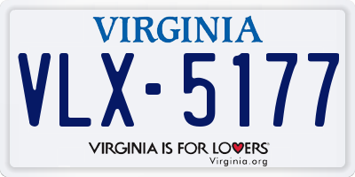 VA license plate VLX5177